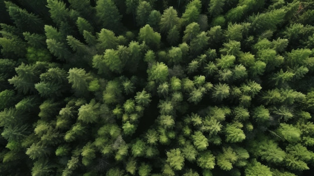 Green Forest Drone view La beauté de la nature sauvage