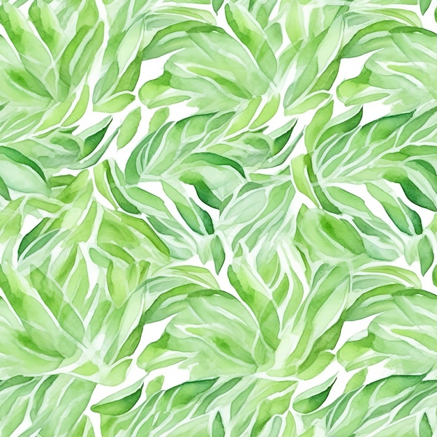 Green leaves motif