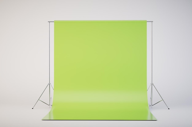 Green studio chroma key copier coller rendu 3d