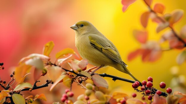 Greenfinch sur l'arbre IA générative