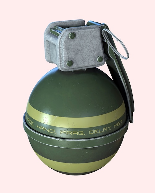 Grenade. illustration 3D