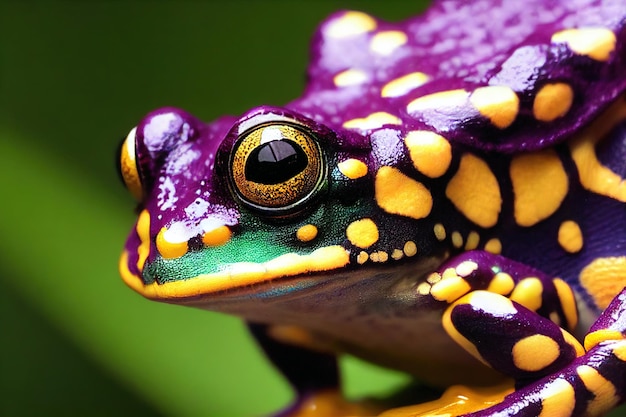 une grenouille Amazonie très colorée