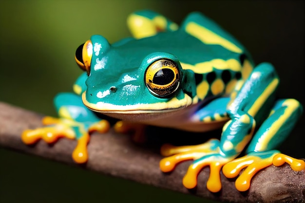 une grenouille Amazonie très colorée