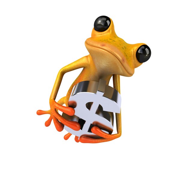 Grenouille amusante Illustration 3D