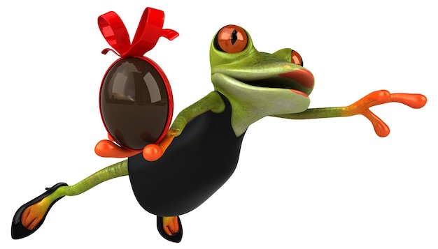 Grenouille amusante illustration 3D