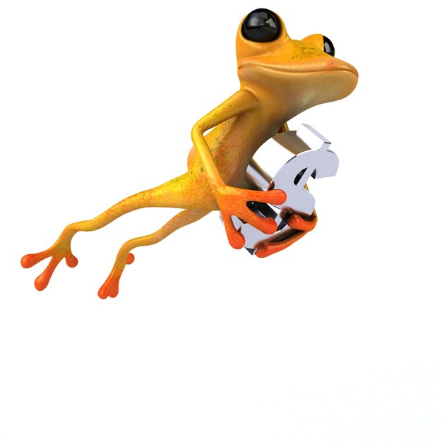 Grenouille amusante illustration 3D