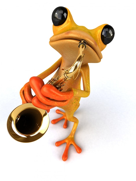 Grenouille amusante - Illustration 3D