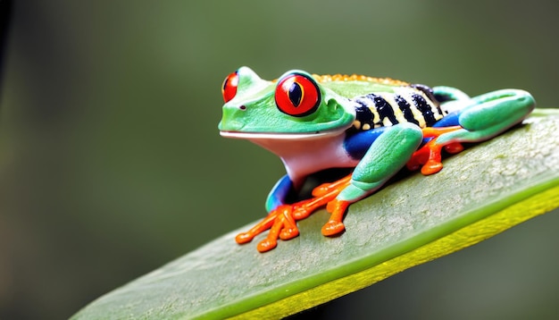 La grenouille aux yeux rouges