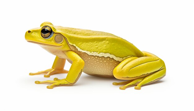 Photo la grenouille blanche isolée à l'arrière-plan