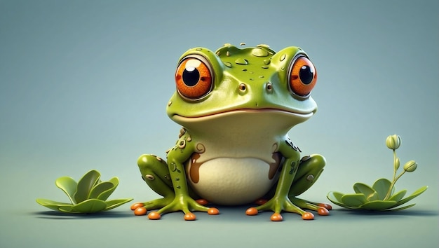 La grenouille de dessin animé stylisée