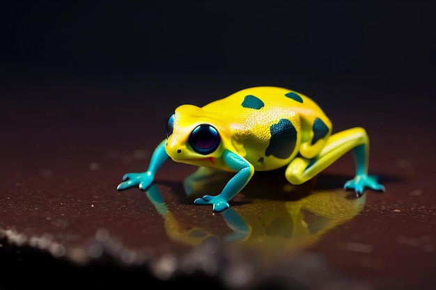 La grenouille empoisonnée colorée est une grenouille sauvage très dangereuse.