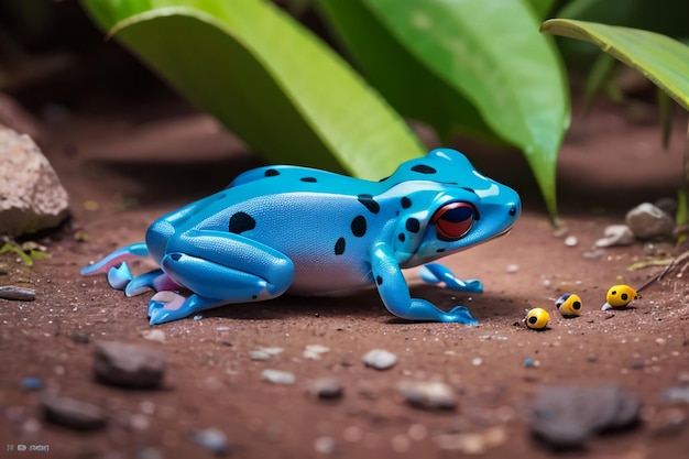 La grenouille empoisonnée colorée est une grenouille sauvage très dangereuse.