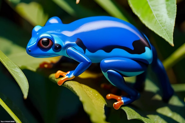 Photo la grenouille empoisonnée colorée est une grenouille sauvage très dangereuse.