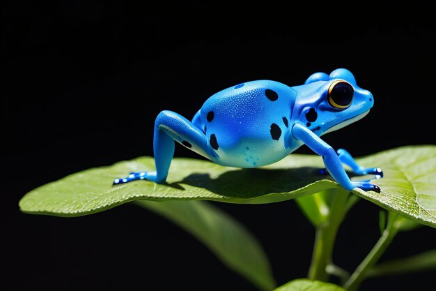 Photo la grenouille empoisonnée colorée est une grenouille sauvage très dangereuse.