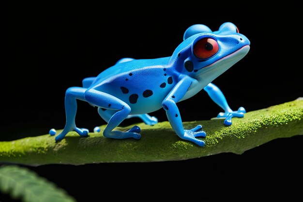 Photo la grenouille empoisonnée colorée est une grenouille sauvage très dangereuse.