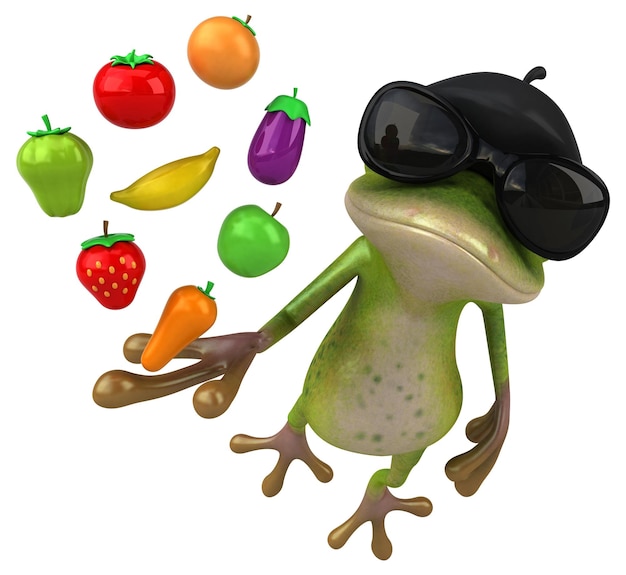 Grenouille française amusante - Illustration 3D