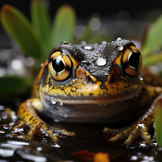 La grenouille sur un lily pad