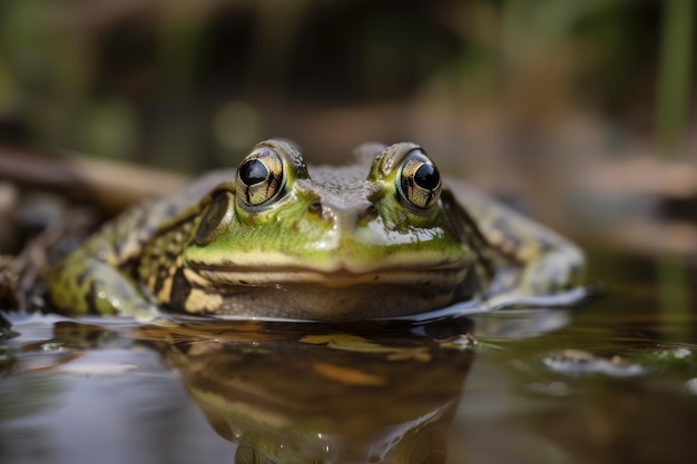 Grenouille Pelophylax ridibundus à l'état sauvage