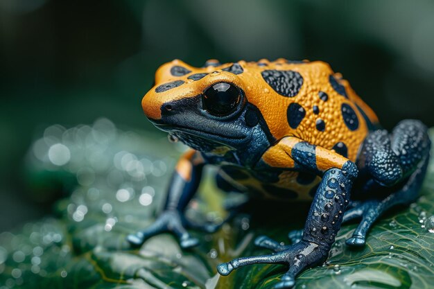 La grenouille venimeuse aux couleurs vives dans son habitat naturel