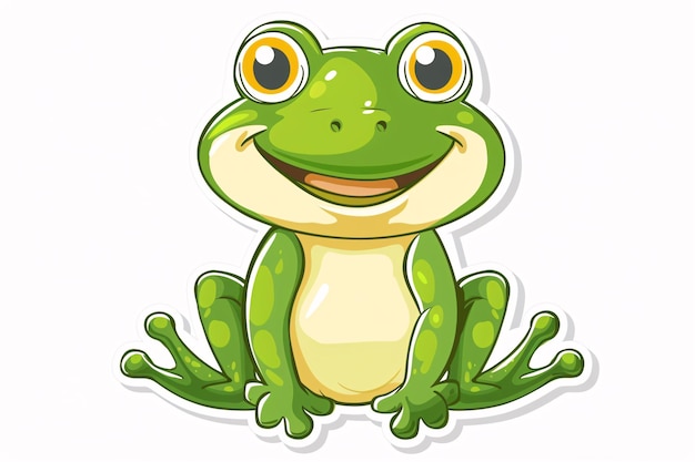 une grenouille verte aux yeux jaunes