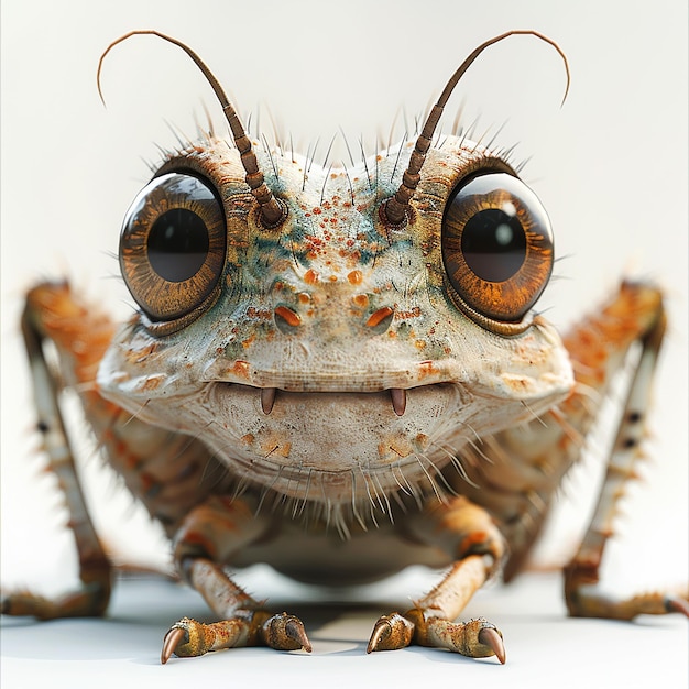 Photo une grenouille avec des yeux et des yeux qui sont sur une table