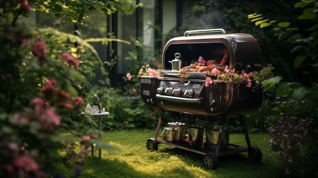 Grill dans le jardin