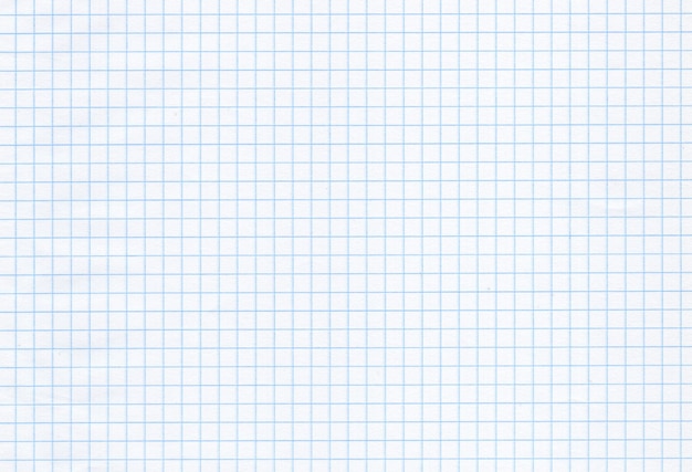 Grille de cahier blanc et bleu vierge fond de papier non couché