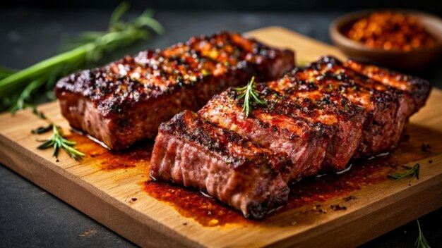 Grillé à la perfection Un festin de steak tentant