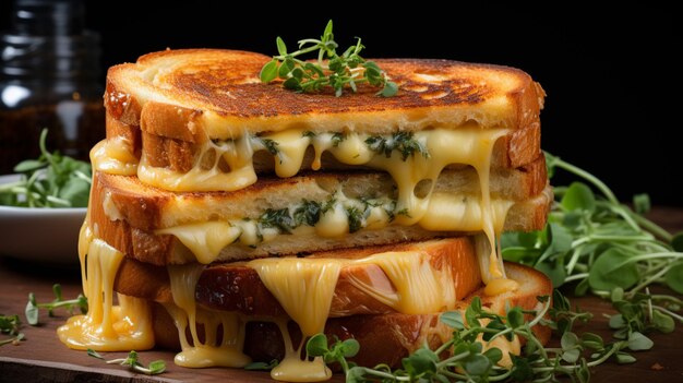 Grilled cheese un sandwich américain classique Generative AI