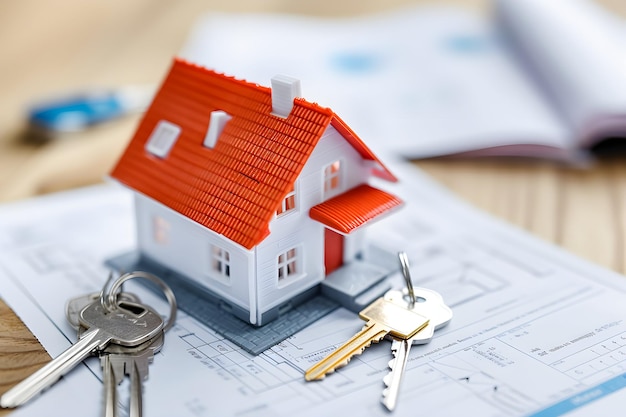 En gros, l'agent immobilier explique au client le concept de courtier en signant un accord de vente de maison.