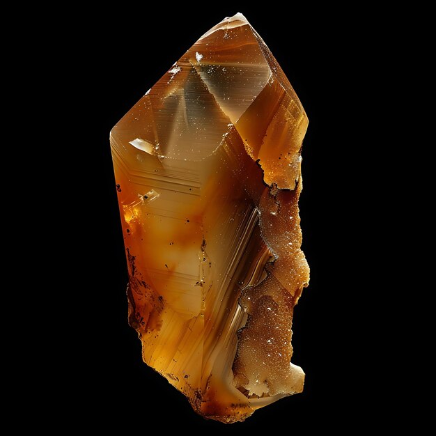 Photo un gros morceau de quartz a un grand morceaux de caramel