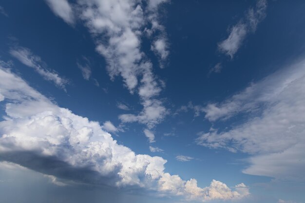 Gros nuages d'orage d'été. Temps qui se dégrade. Abstrait naturel.