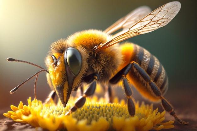 Gros plan d'abeilles Macro shot de la nature