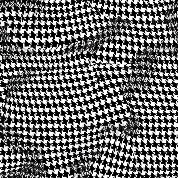 Un gros plan d'une ai générative en tissu houndsered noir et blanc
