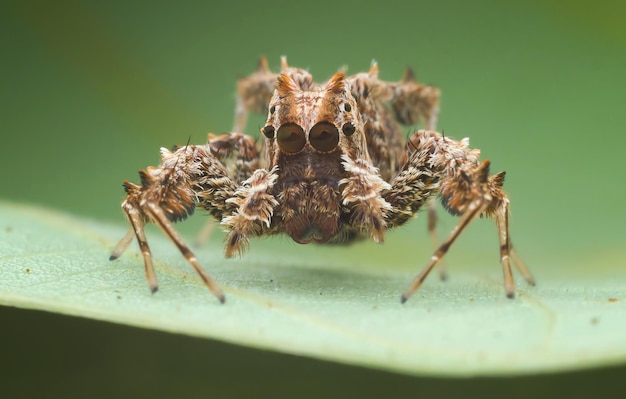 Un gros plan de l'araignée