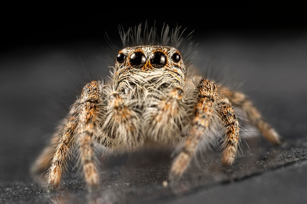 Un gros plan de l'araignée