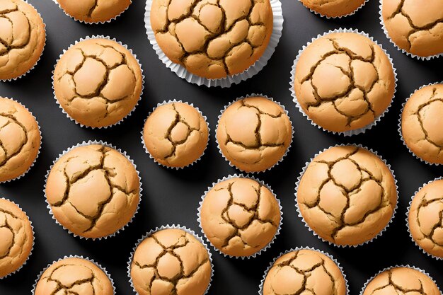 Gros plan de l'art génératif du gâteau aux muffins par AI