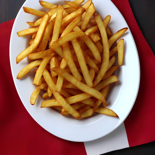 Gros plan sur l'art génératif des frites par AI