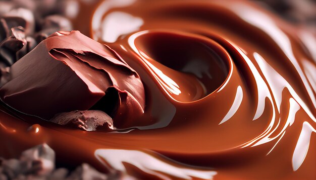 Photo un gros plan d'une barre de chocolat avec une bouchée prise hors de lui