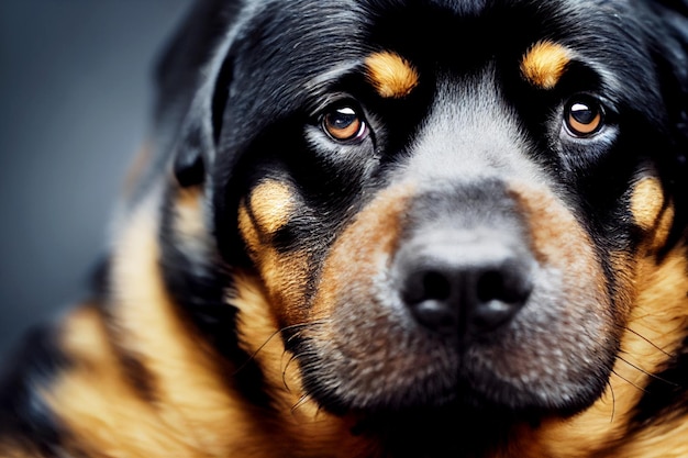 Gros plan d'un beau chien mignon