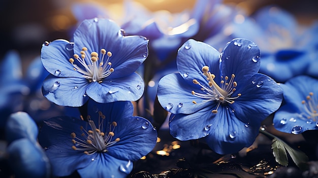 Gros plan de belles fleurs de printemps fleurs de cerisier ai générative