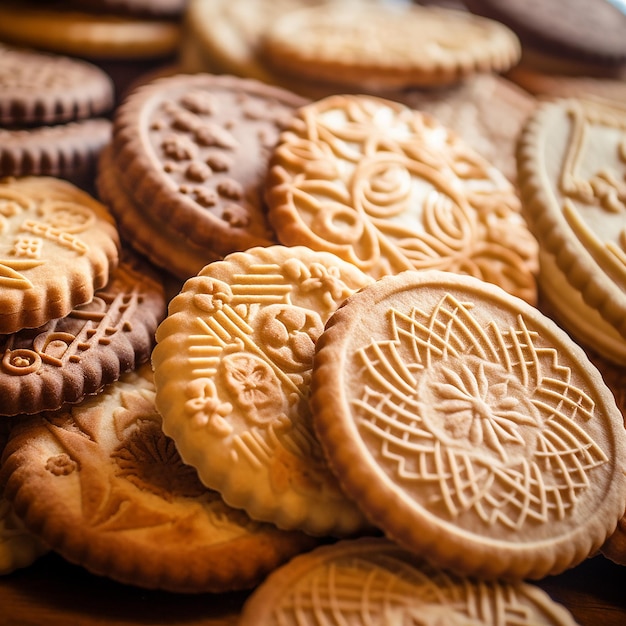 Photo le gros plan des biscuits