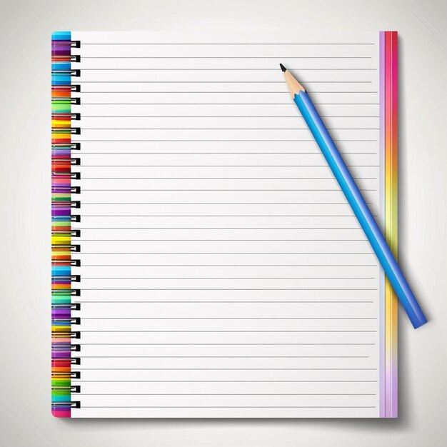 un gros plan d'un bloc-notes avec un crayon sur le dessus