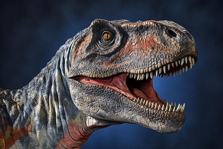 Photo un gros plan de la bouche et de la bouche d'un dinosaure.