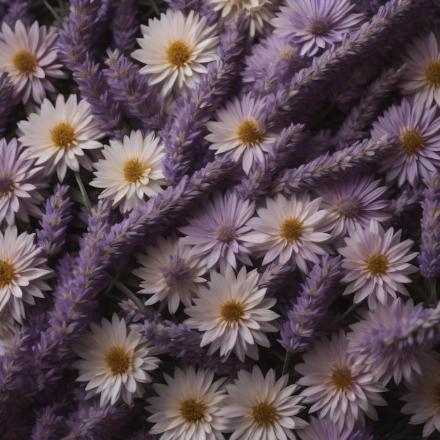 un gros plan d'un bouquet de fleurs violettes.