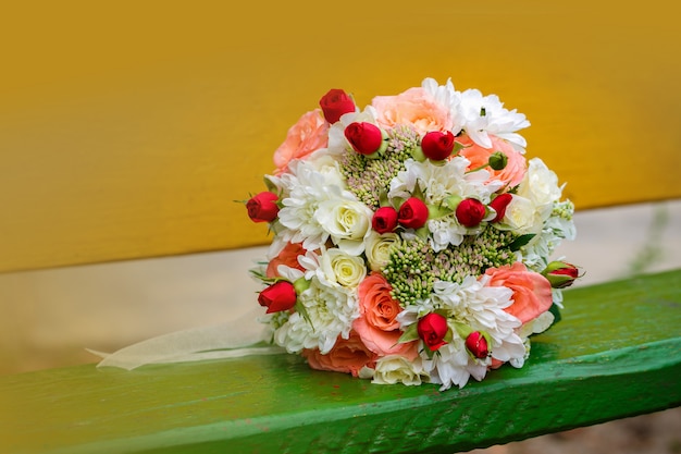 Gros plan, bouquet mariage