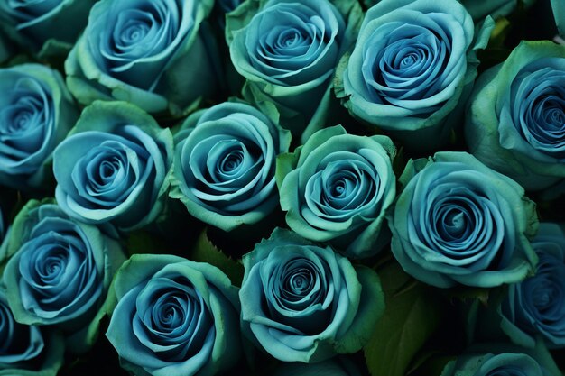 Photo un gros plan d'un bouquet de roses jaunes sur un fond vert