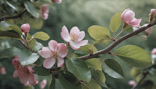 en gros plan une branche d'arbre en fleur une fleur de printemps