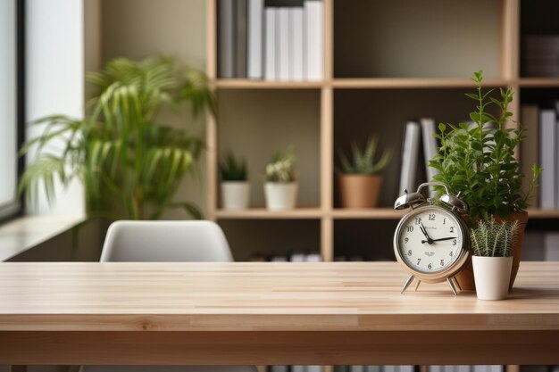 Gros plan d'un bureau minimaliste avec livre et fournitures