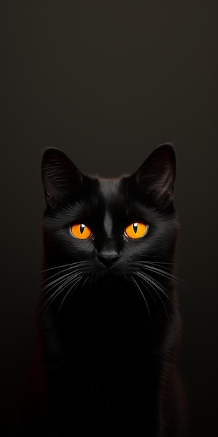 Gros plan chat noir